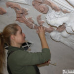 Restaurierung der Stuckmalerei in der Ave-Maria Kirche in Deggingen.