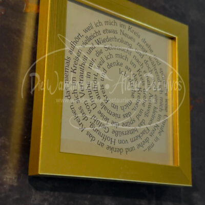 Kunstdruck Kreisel goldener Holzrahmen Wand – Fine Art Print hochwertiges Holz Esslingen Ulm